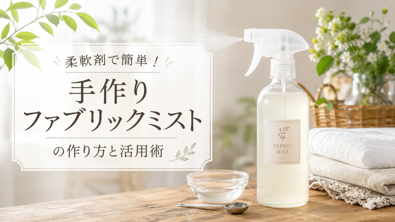 柔軟剤で簡単！手作りファブリックミストの作り方と活用術