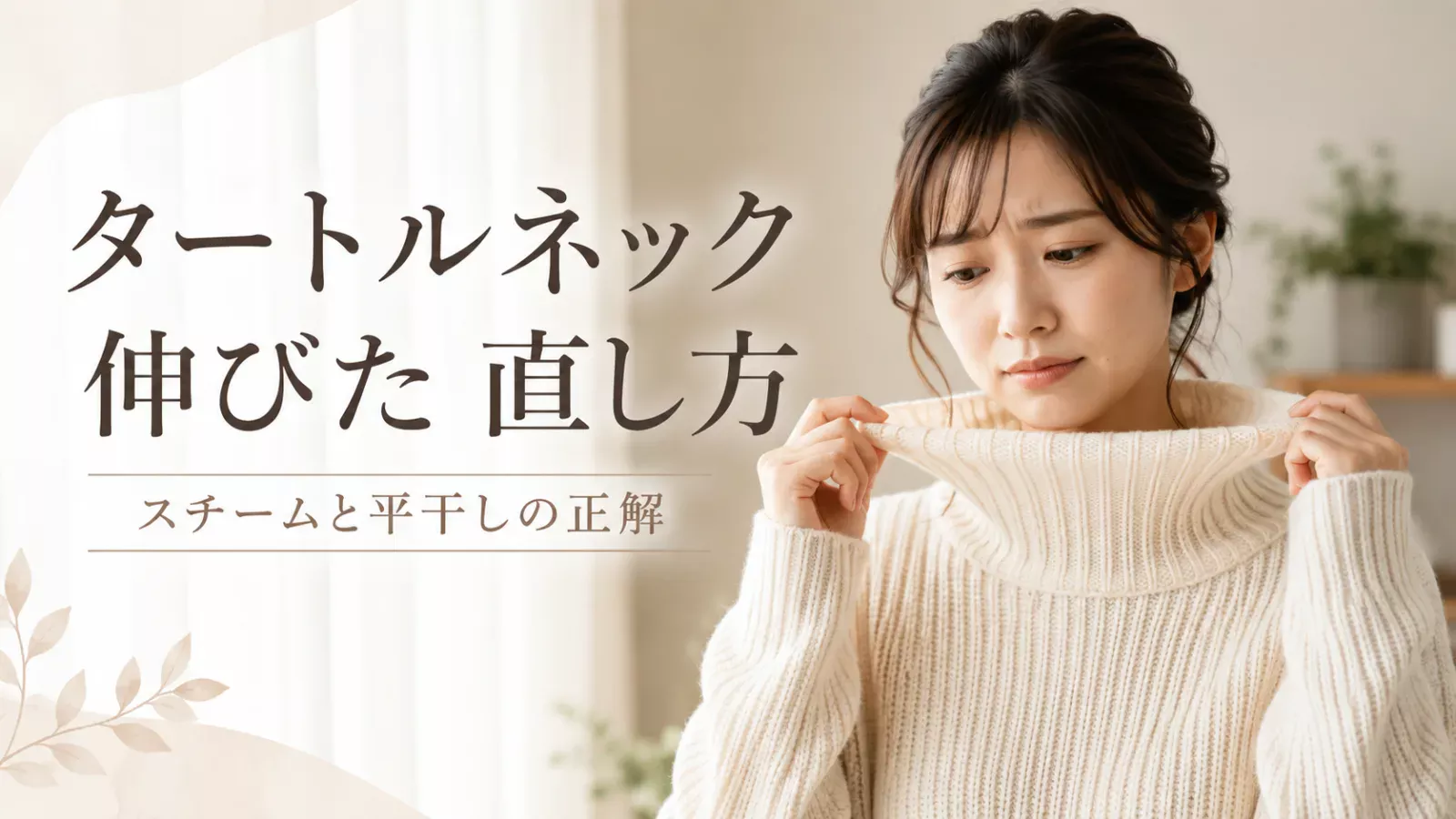 タートルネック 伸びた 直し方｜スチームと平干しの正解
