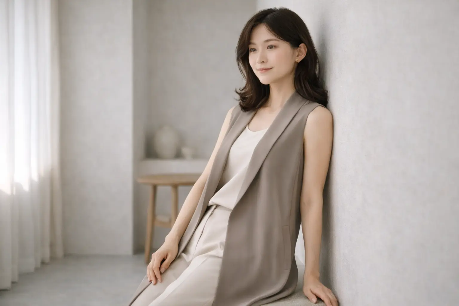 日常に取り入れやすいリラックス感のあるジレコーデ