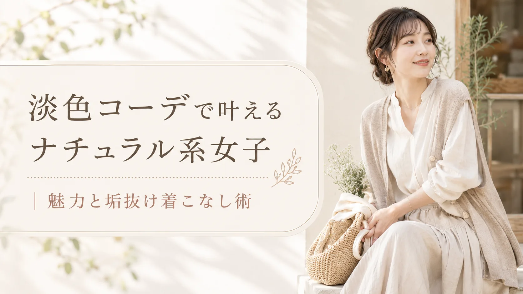 淡色コーデで叶えるナチュラル系女子｜魅力と垢抜け着こなし術＿YUVENIR STYLE LAB