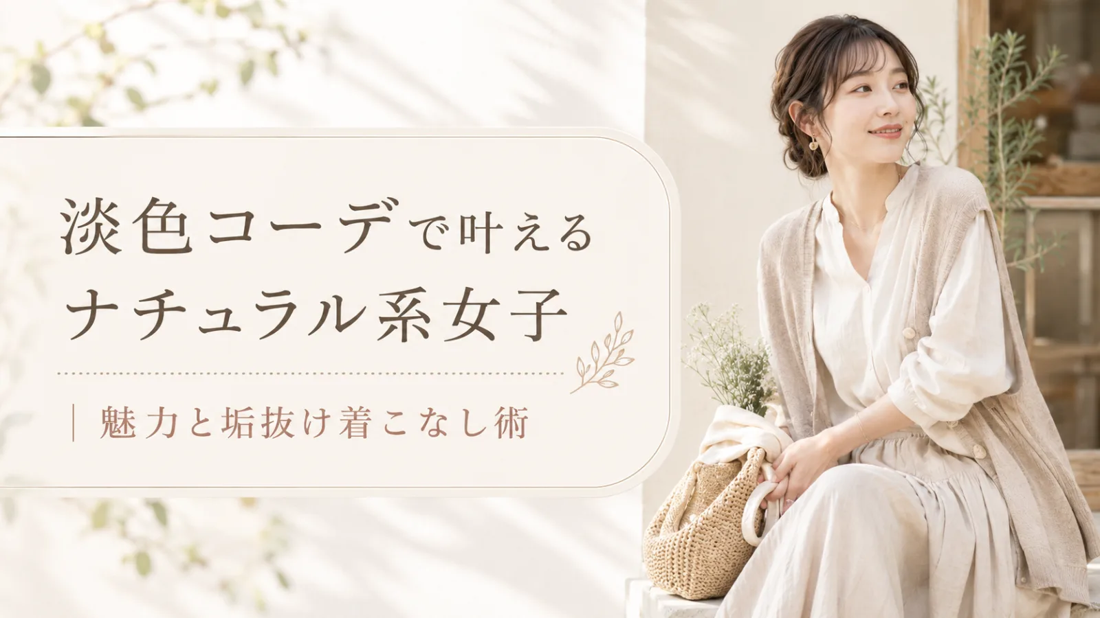 淡色コーデで叶えるナチュラル系女子｜魅力と垢抜け着こなし術＿YUVENIR STYLE LAB